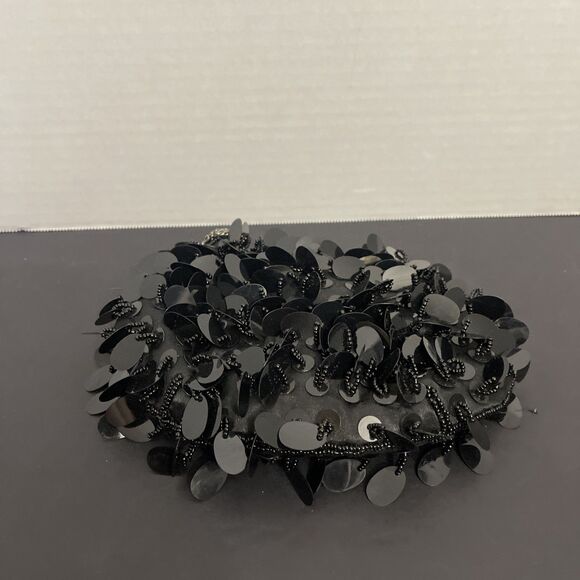 Vintage Page D. Black Beaded Evening Mini Purse Bag Clutched Victorian - Picture 3 of 6